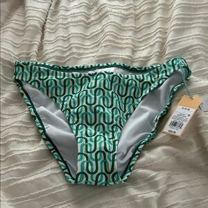 Kona Sol Teal Geometric Bikini Bottom